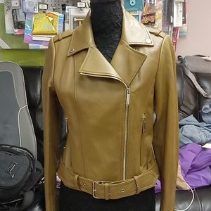 Michael Kors "Vintage Leather" jacket Size Medium  NWT,